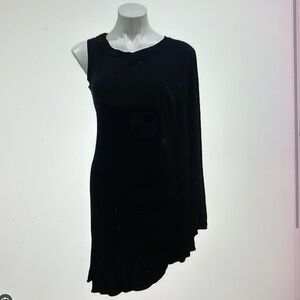 Haute Hippie One Shoulder Cape Tunic Top